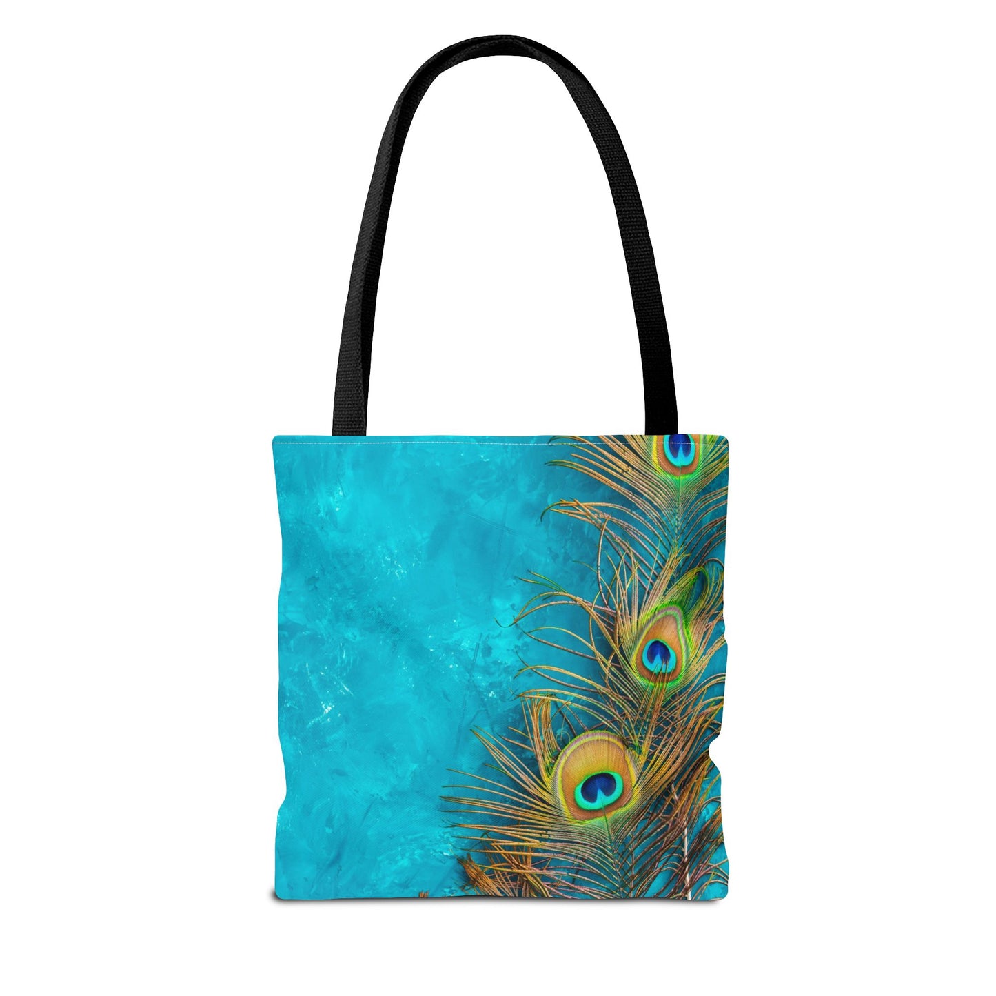 Peacock Turquoise Glow Tote Bag - 3 Sizes