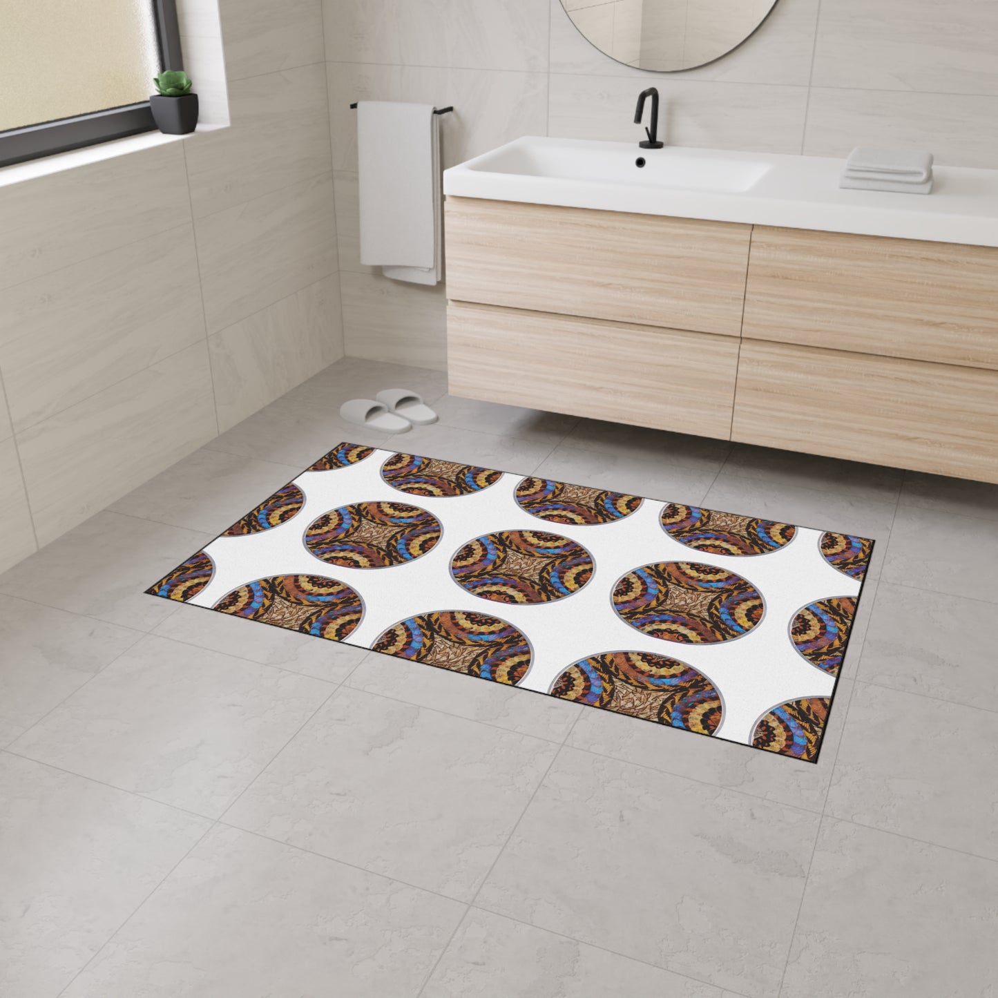 Heavy Duty Floor Mat, 5 Sizes – Tropical Area Rug for Home Décor / Real Butterfly Wing Plate #3