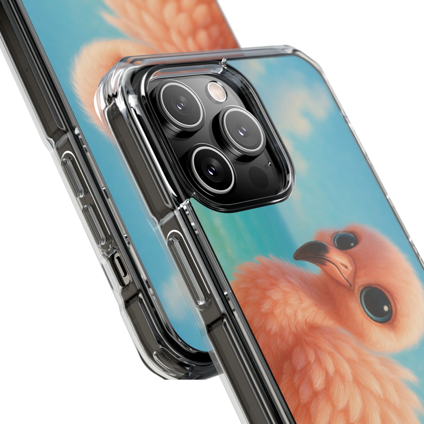 Baby Flamingo Magnetic Clear Phone Case, Many Models