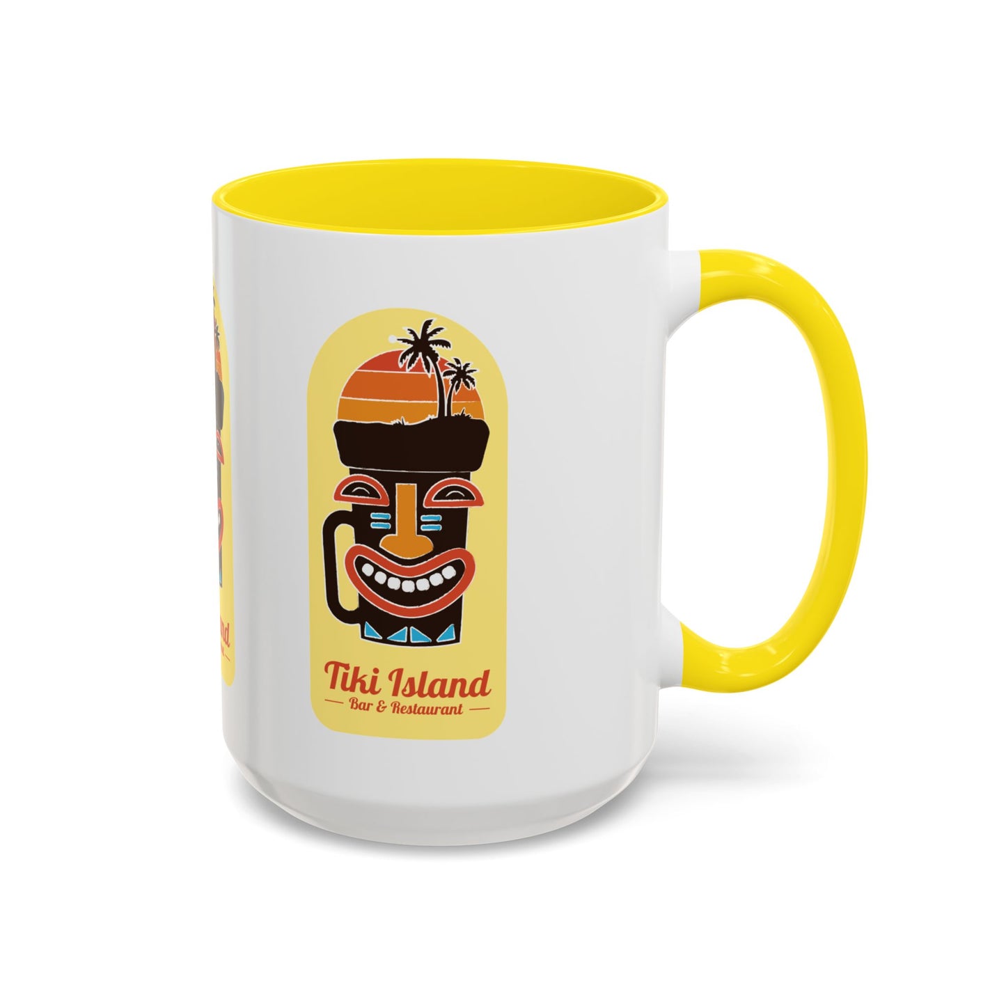 Copy of Tiki Island Accent Coffee Mug, 8 Colors - Fun Tropical Drinkware for Beach Vibes, Yellow