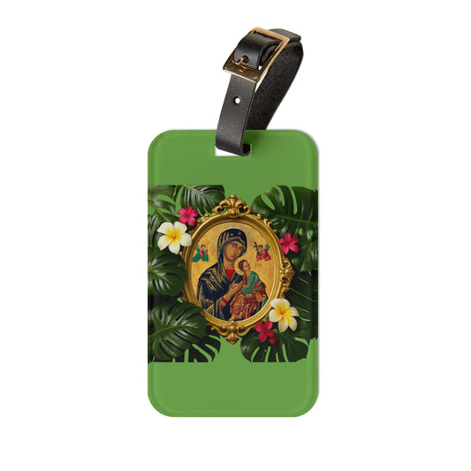 Luggage Tag - Our Lady of Perpetual Help, Green