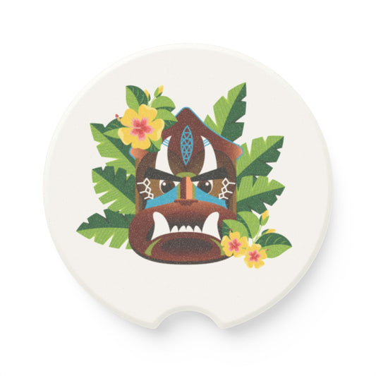 Soapstone Car Coaster - Tiki Boss Kimo