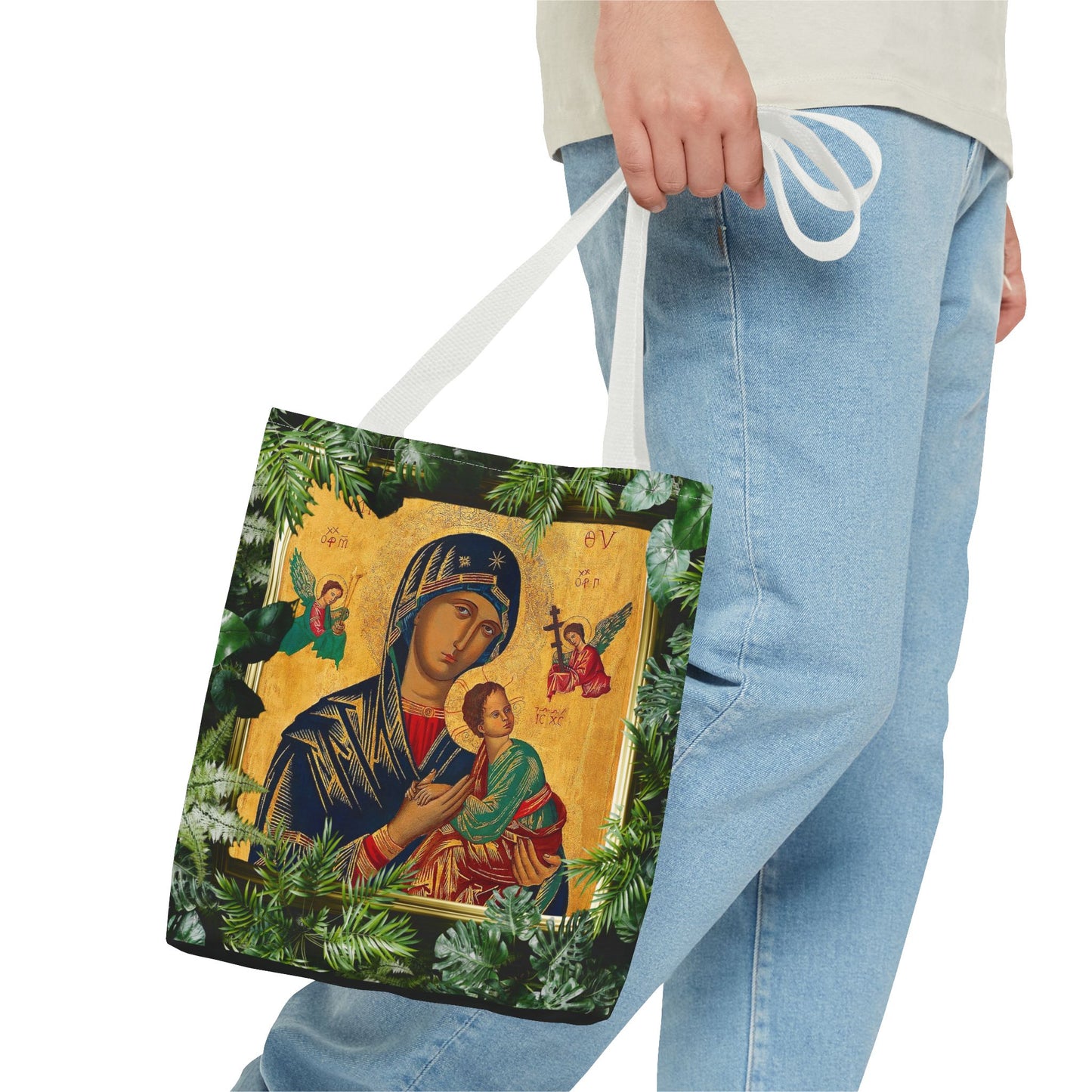 Religious Our Lady of Perpetual Help Tropical Tote Bag - 3 Sizes