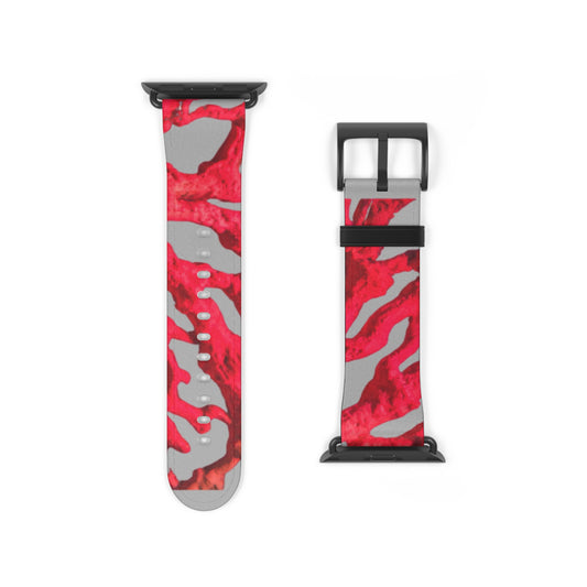 Apple Watch Band - Red Coral, lt. grey background