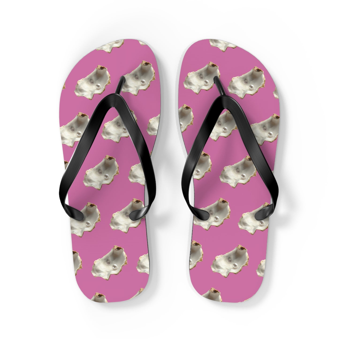 Flip Flops - White Pearl Oyster, light pink