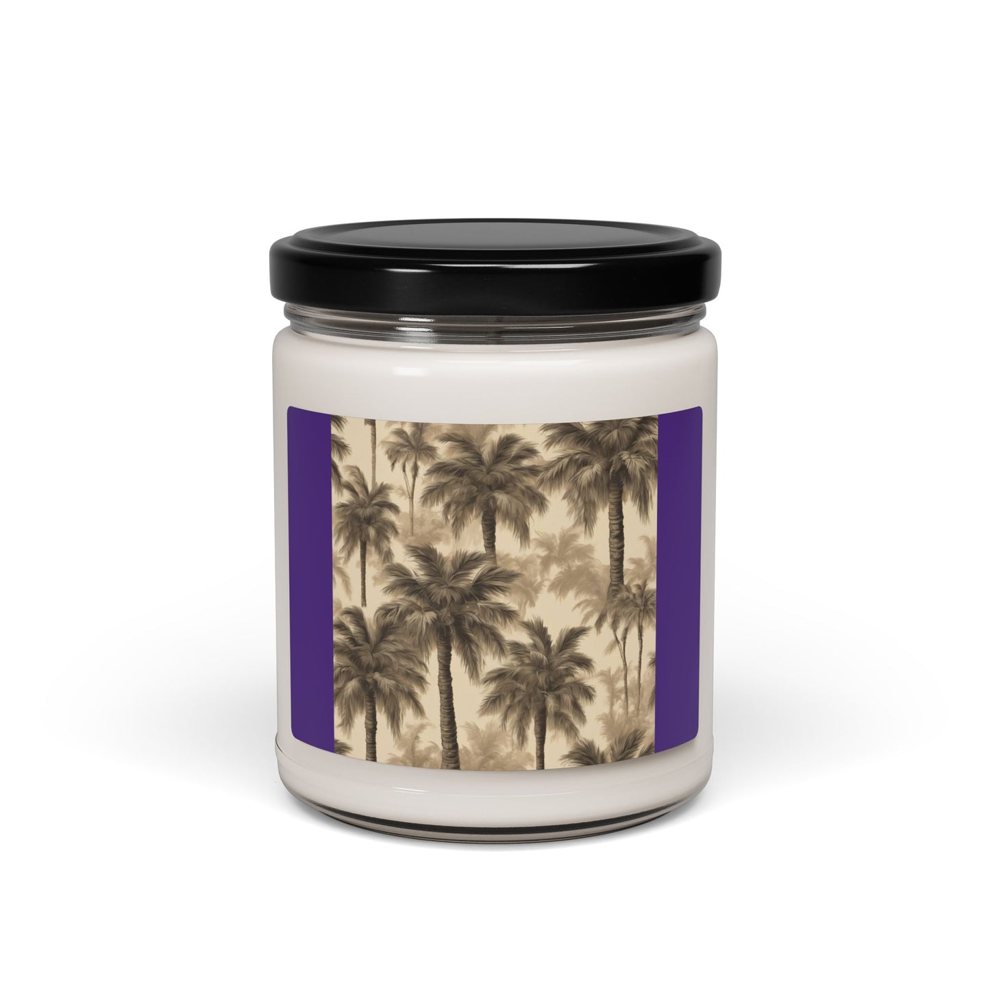 Scented Soy Candle, 9oz, Lisa's Fluffy Palms, purple