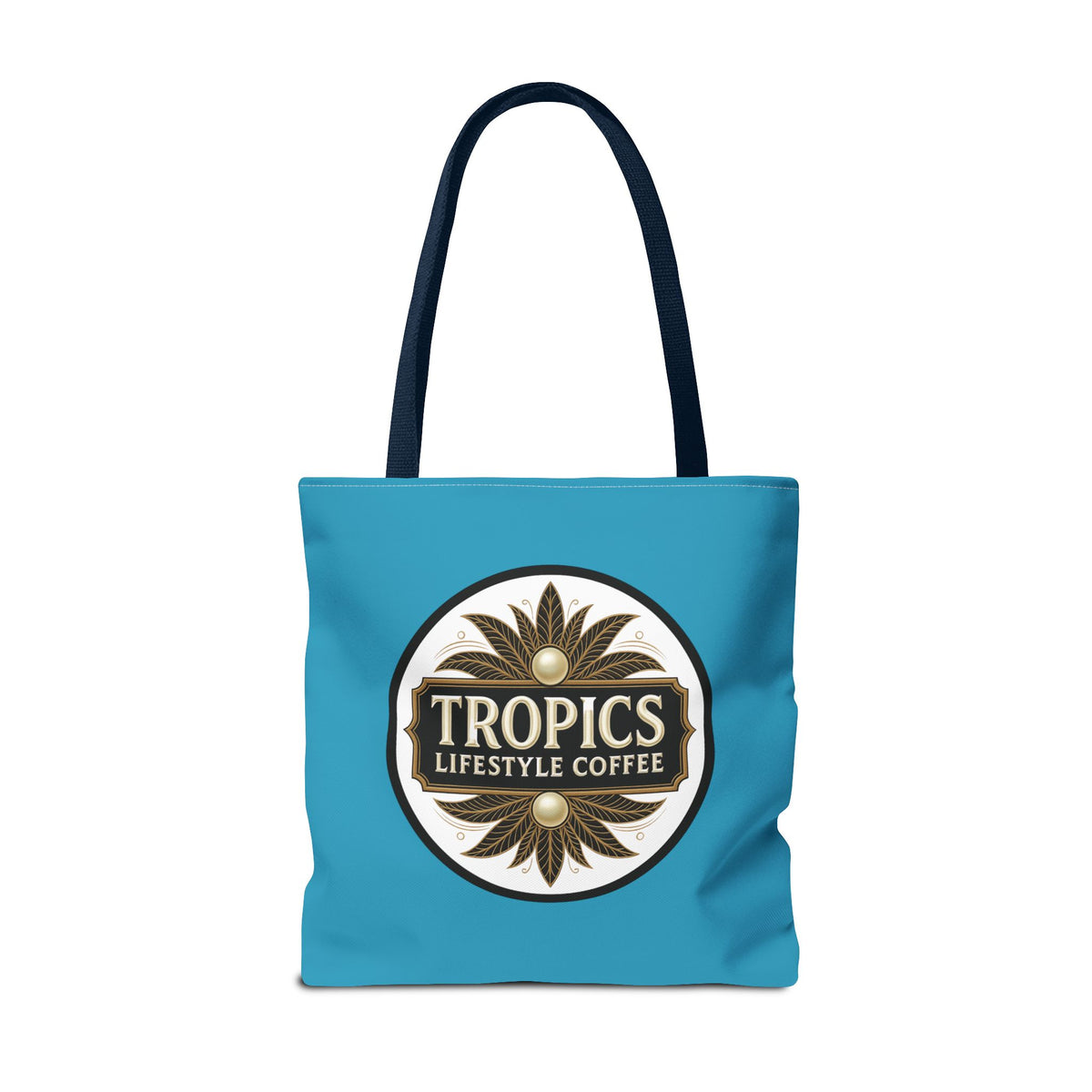 Tropics Lifestyle Coffee Tote Bag - 3 Sizes / Turquoise