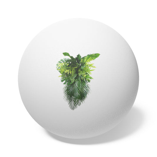 Tropical Paradise Ping Pong Balls - 6 Pack with Palm Frond Cascade