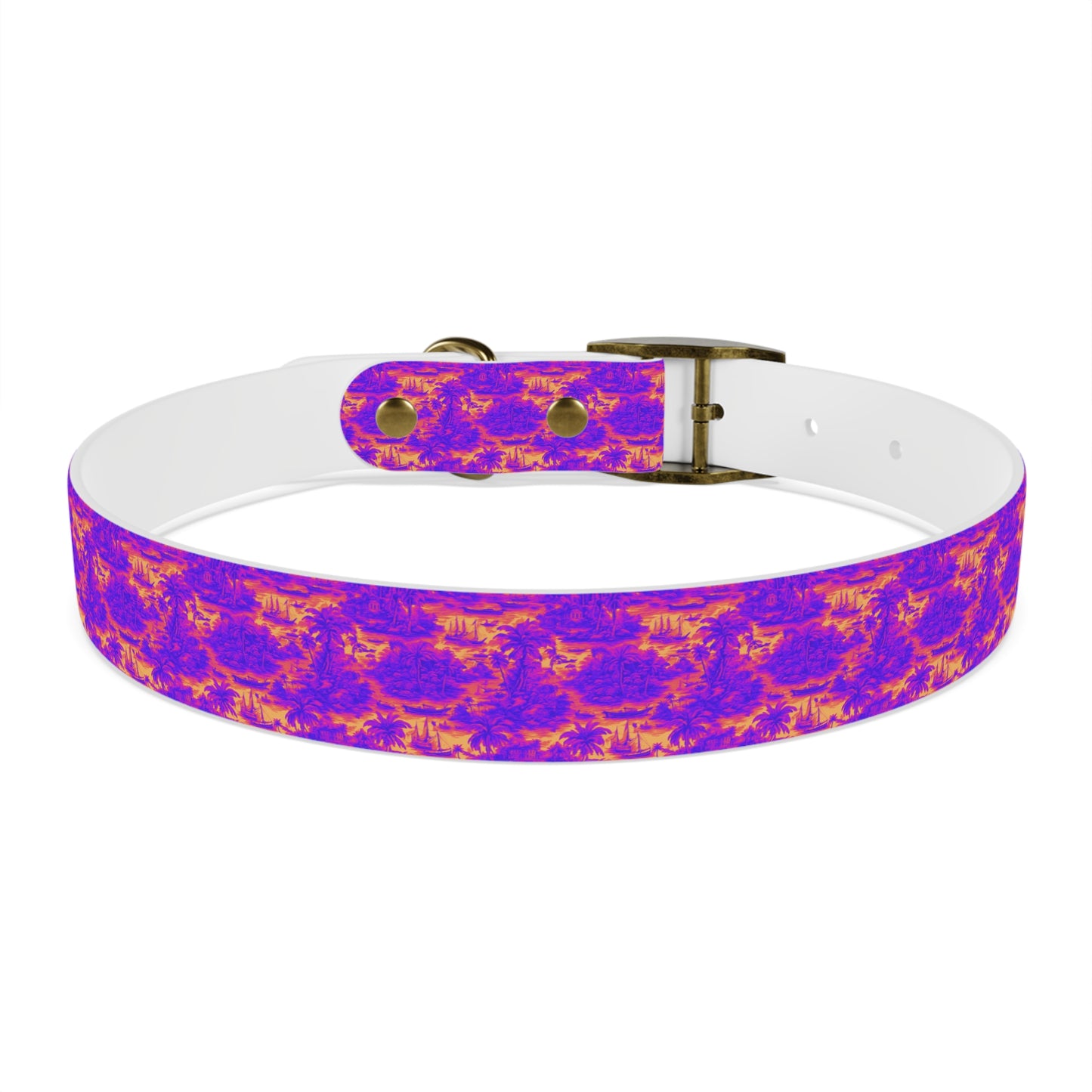 Dog Collar - Crazy Cool Tropical Toile