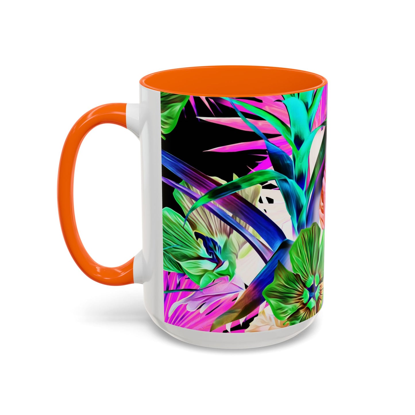 Accent Coffee Mug (11, 15oz), Plant Palooza, black / Various Colors