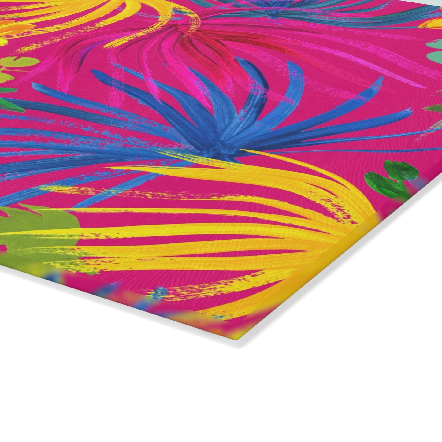 Glass Cutting Board, 2 sizes - Exotic Flora