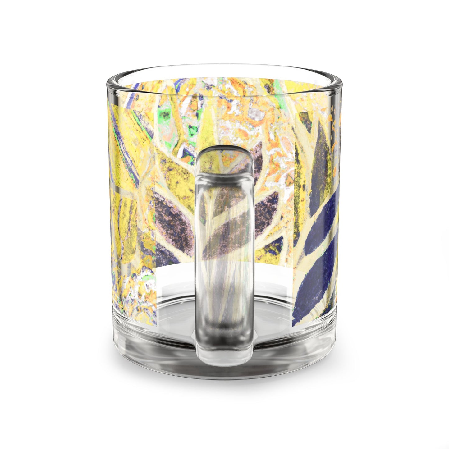 Tropical Glass Mug - 10oz Coffee Cup / Amazon Whimsy Yellow