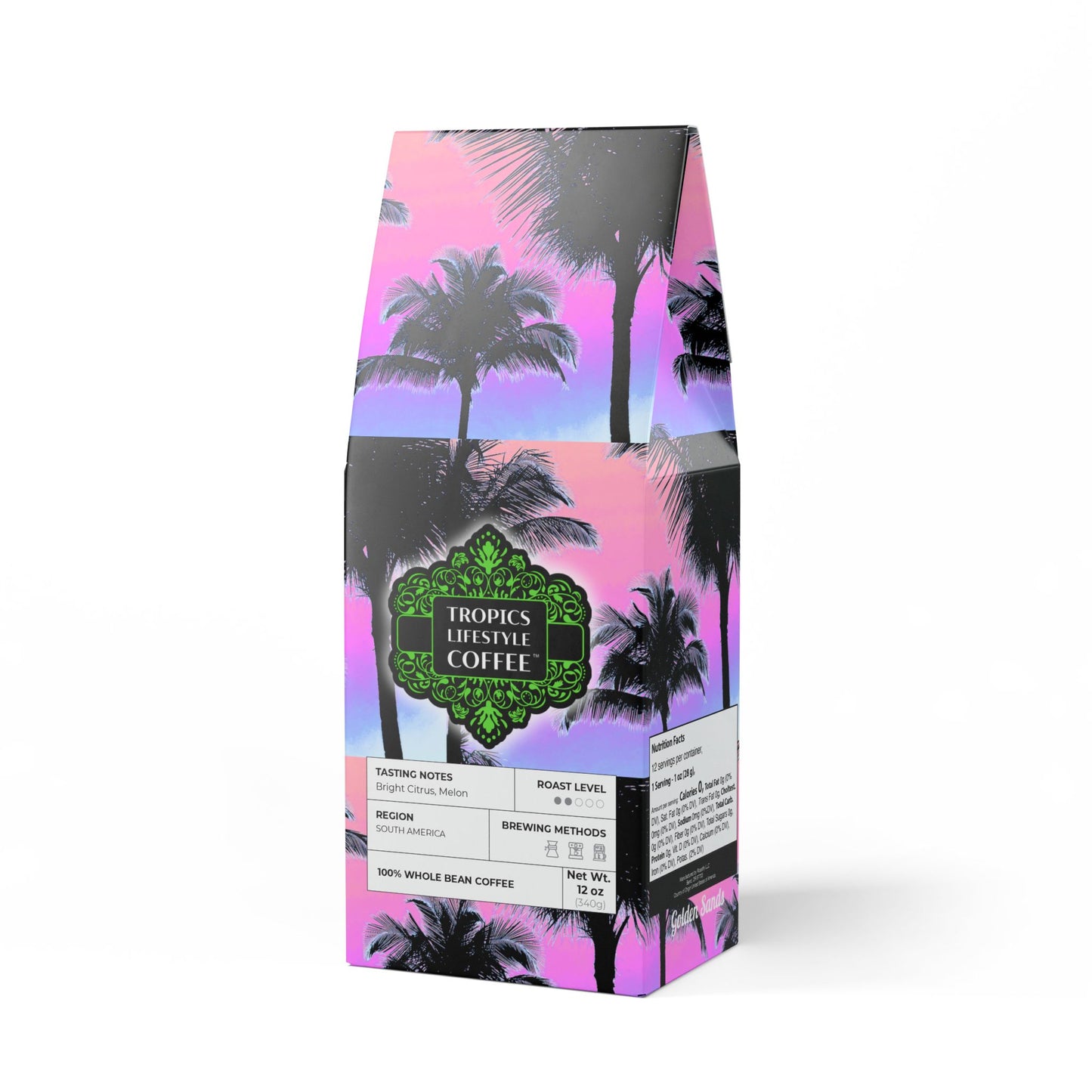 Golden Sands Single Origin™ Coffee (Light-Medium Roast) Specialty Grade / Palm Glow, Pastels