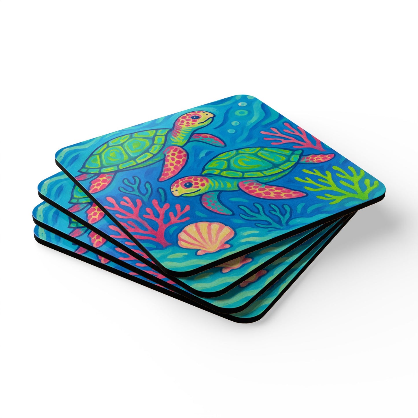 Coaster Set -  Turtles and Coral