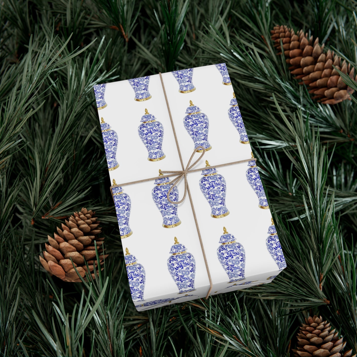 Gift Wrap Papers, Blue and White Ginger Jar, 3 Sizes