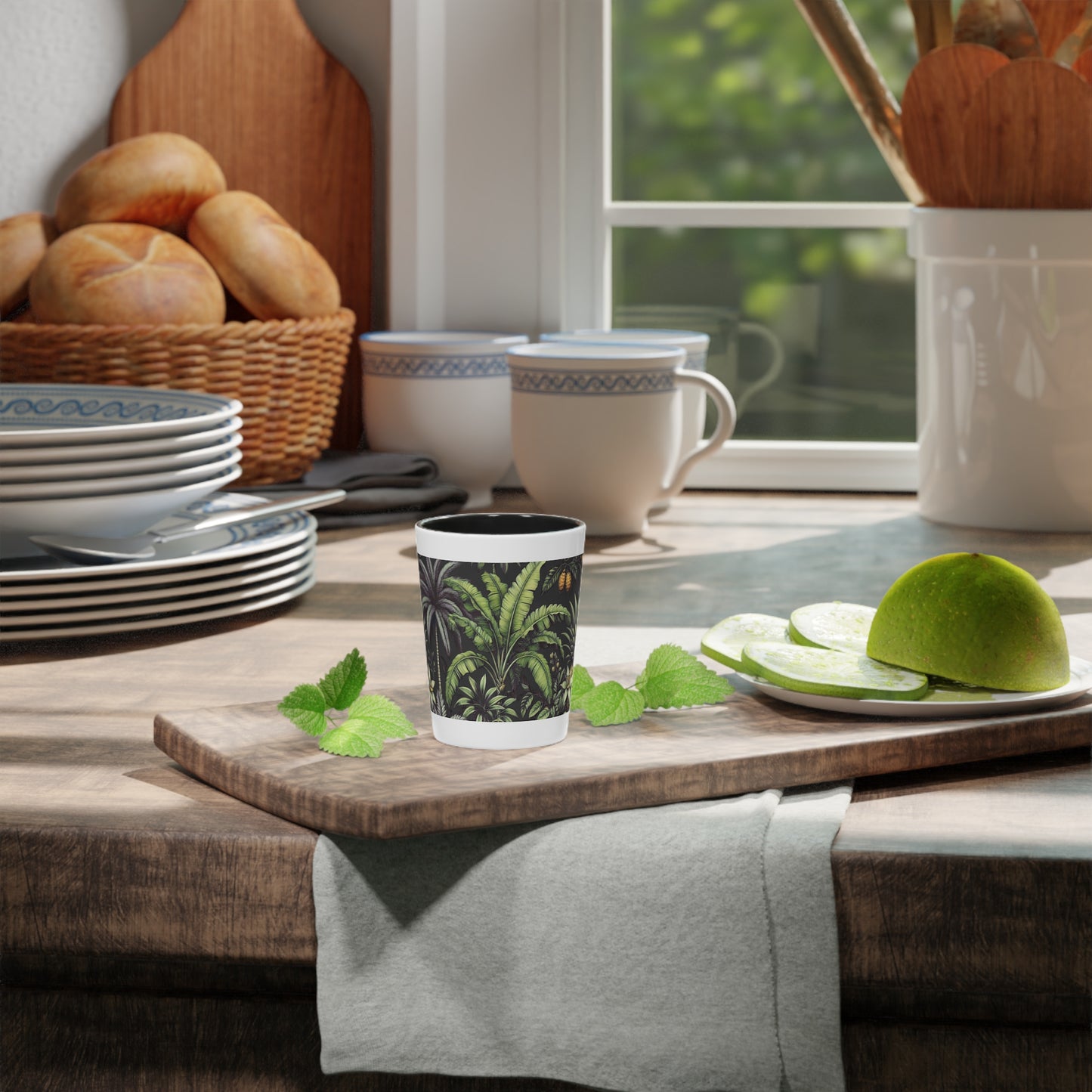 Shot Glass - Tropical Fruit, Black