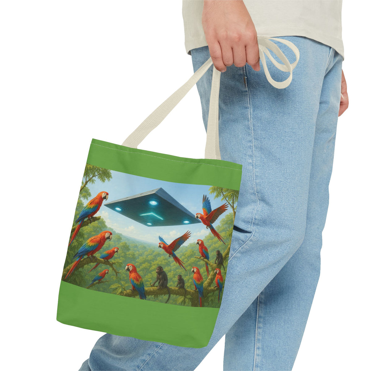 UFO and Macaws Tote Bag - 3 Sizes