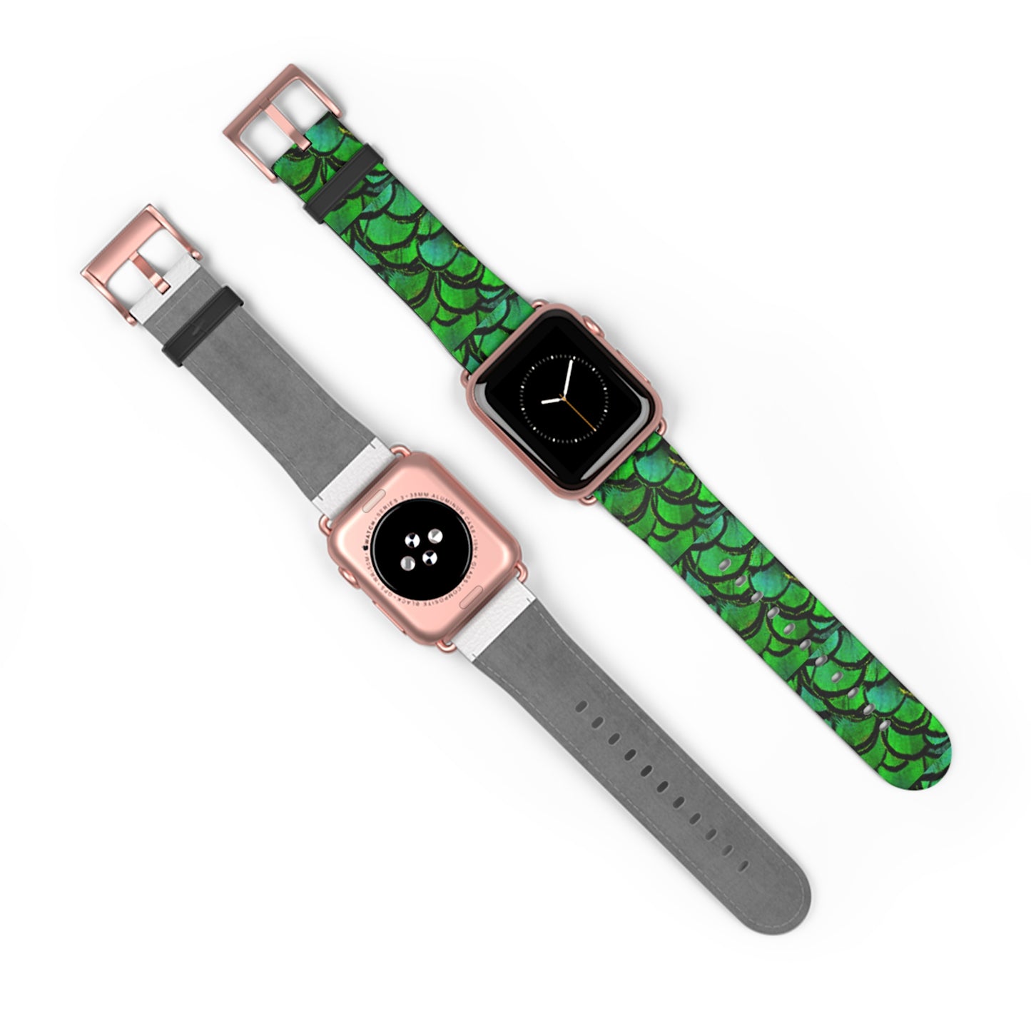 Apple Watch Band - Green Peacock Feathers