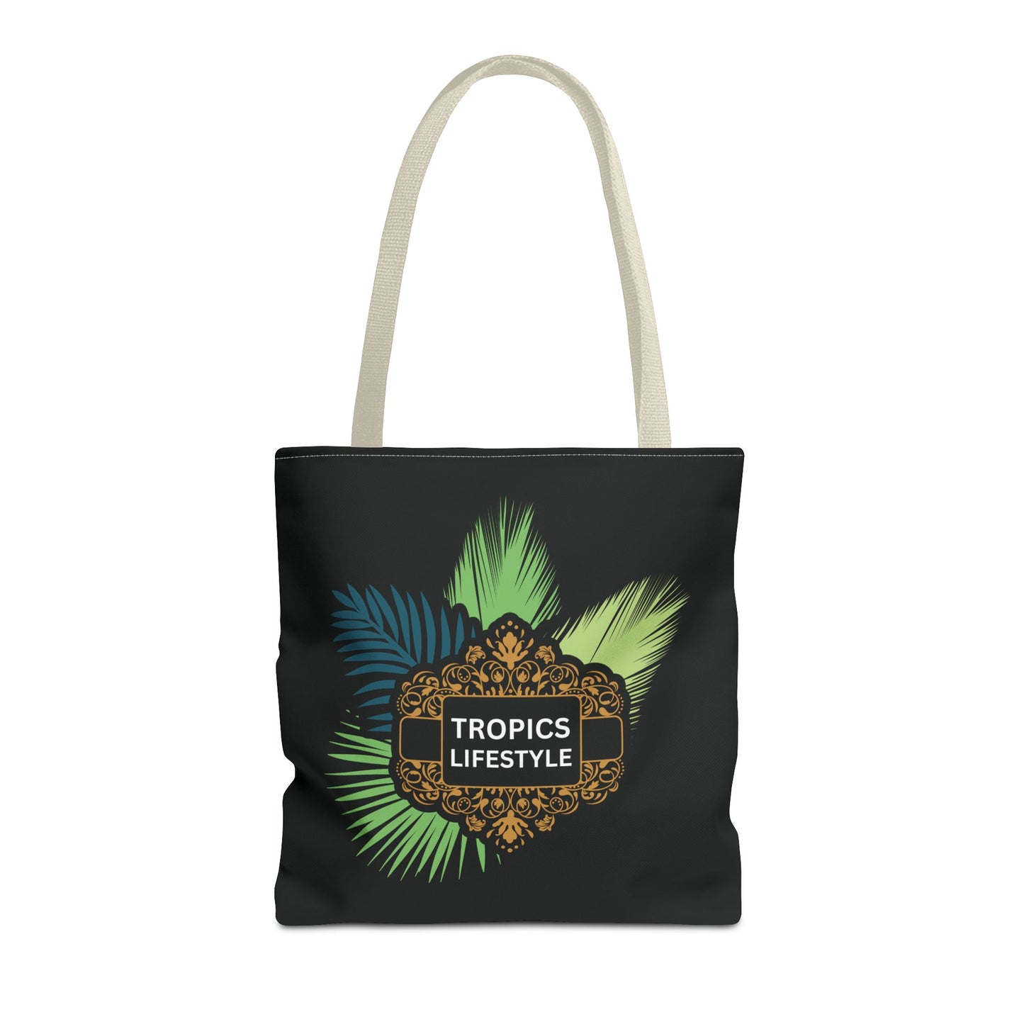 Elegant Tropics Lifestyle Logo Tote Bag - 3 Sizes, Black