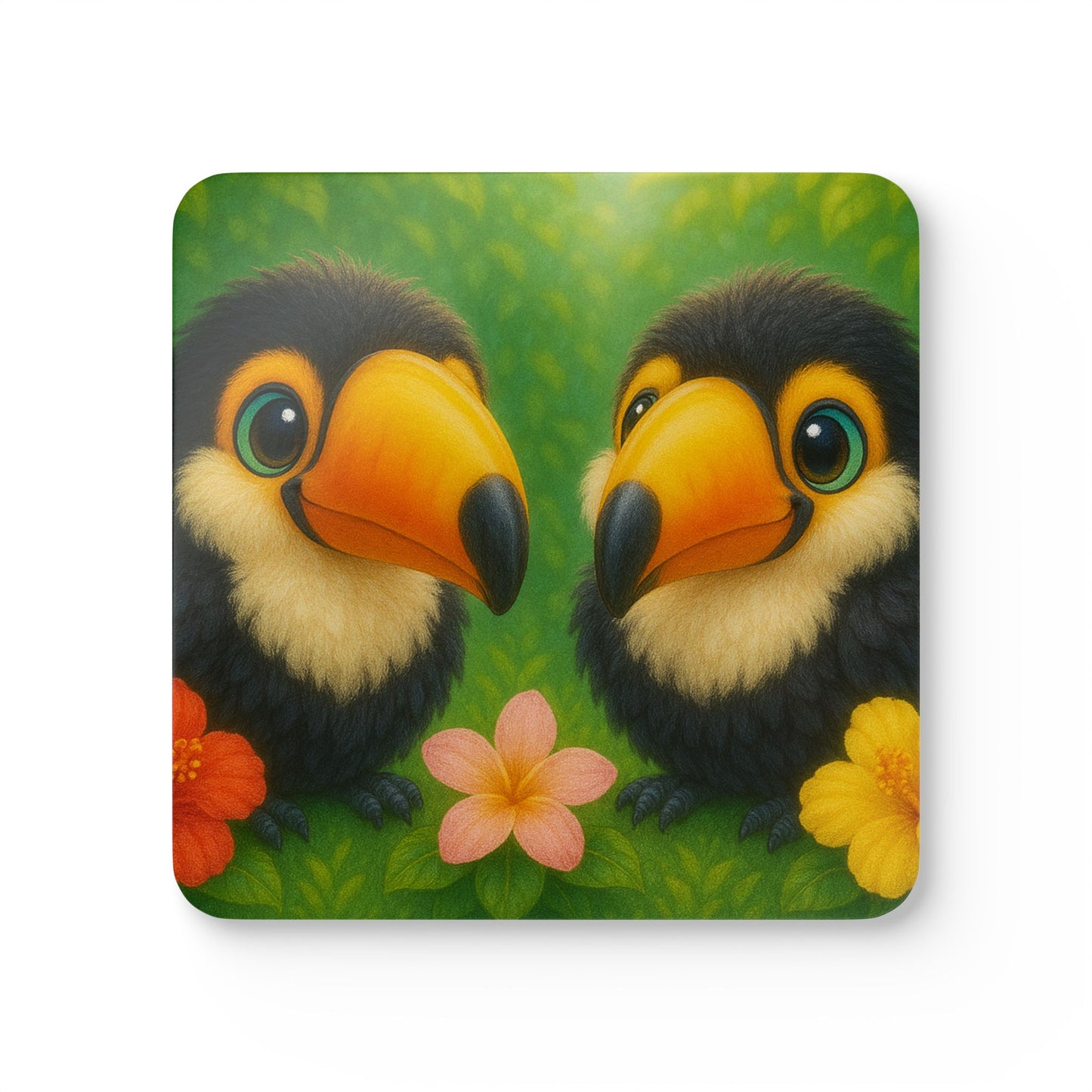 Four-piece Coaster Set - Baby Toucans