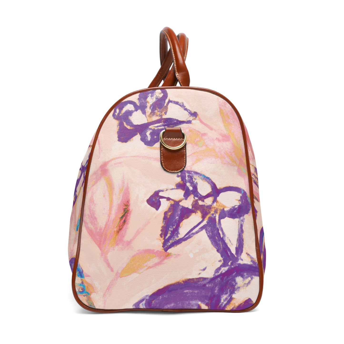 Tropical Waterproof Travel Bag - Perfect for Beach Getaways / Tropical Doodles, Peach