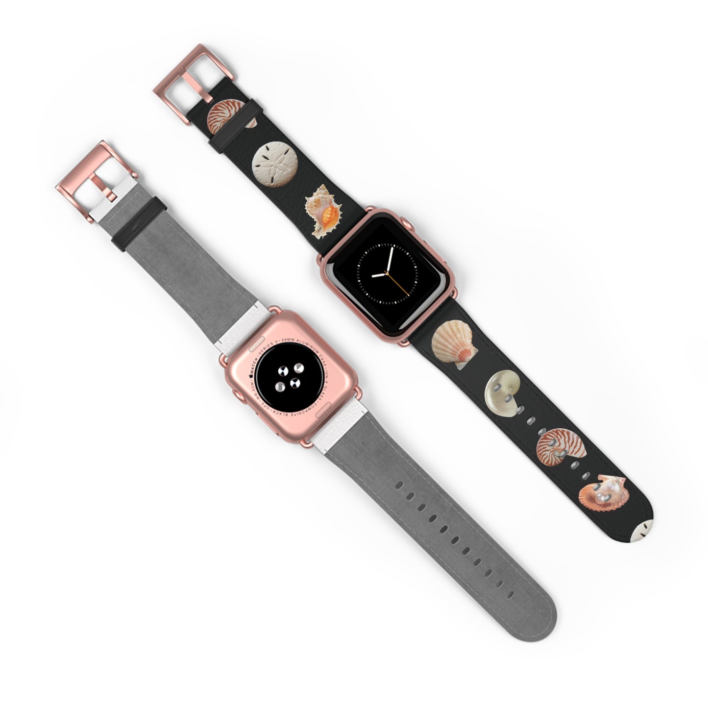Apple Watch Band - Mixed REAL Seashells/Black