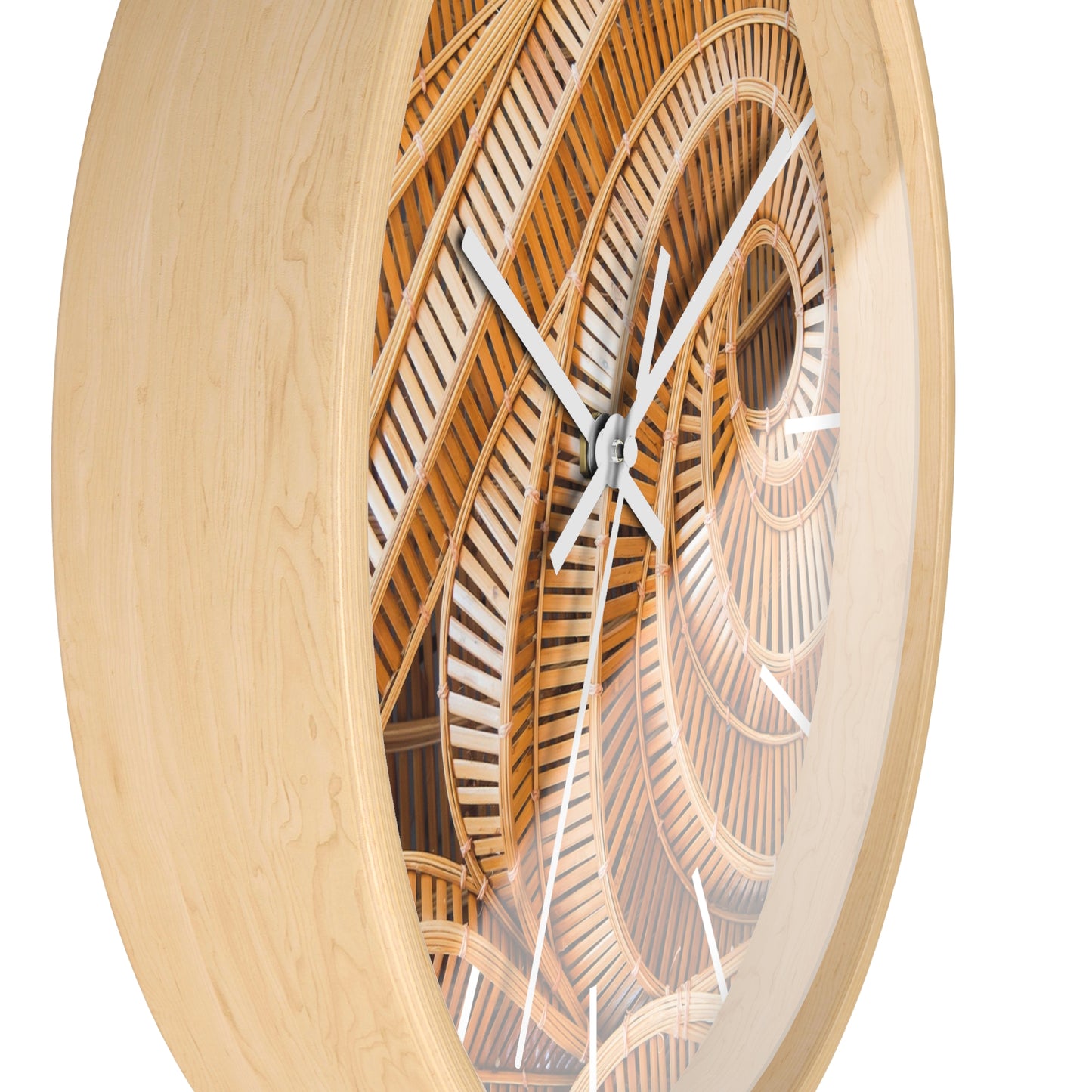 Natural Bamboo Spiral Wall Clock - Perfect for Garden Lovers