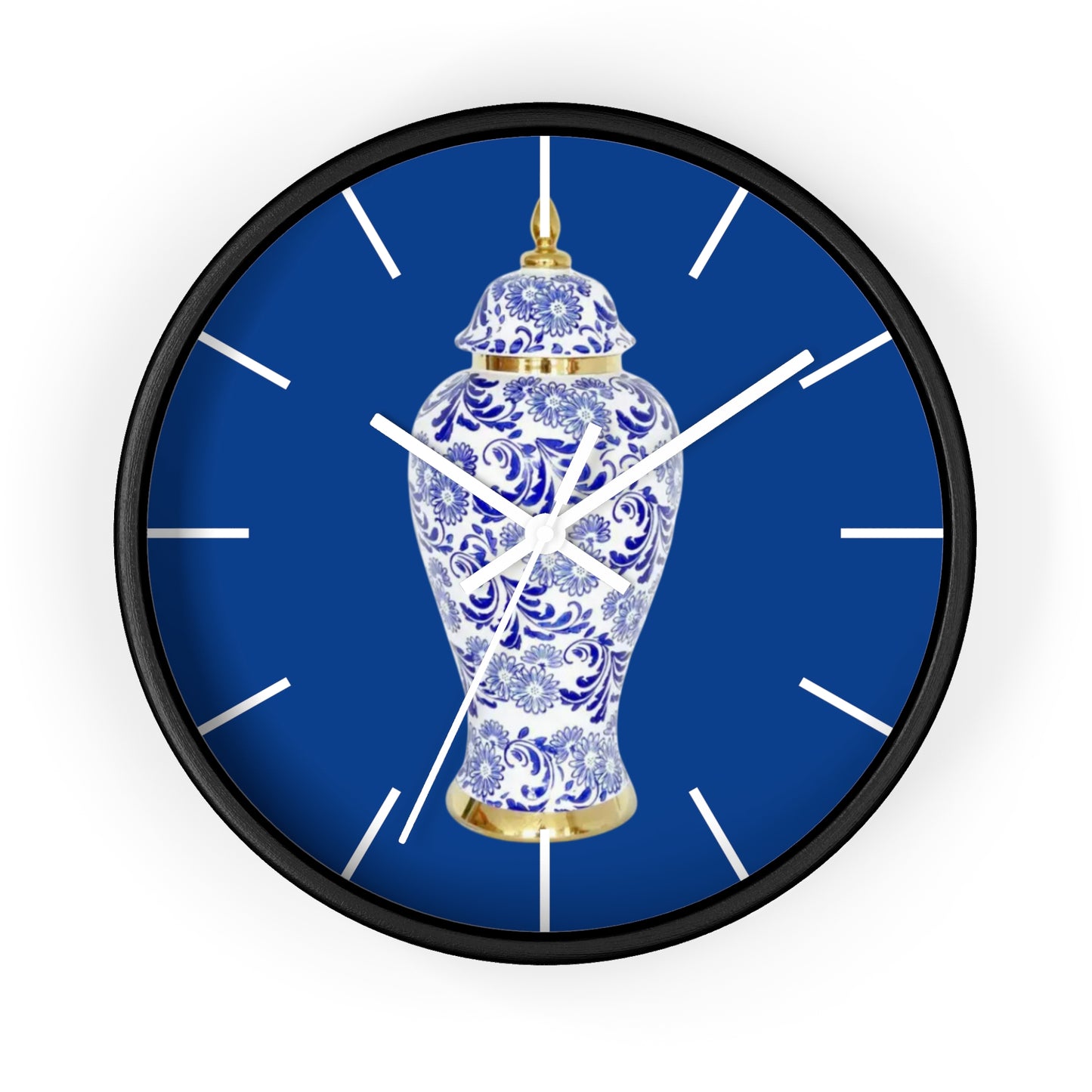 Wall Clock, Blue & White Ginger Jar, Hands/Base Variants