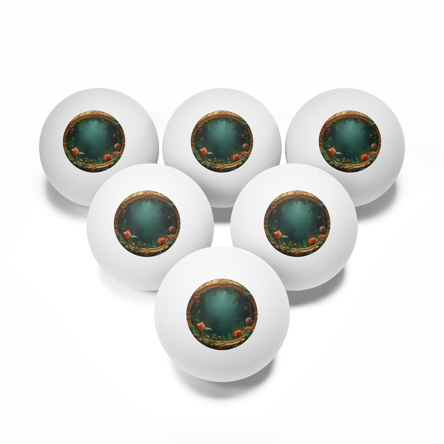 Tropical Paradise Ping Pong Balls - 6 Pack with Floral Portal to Dream World