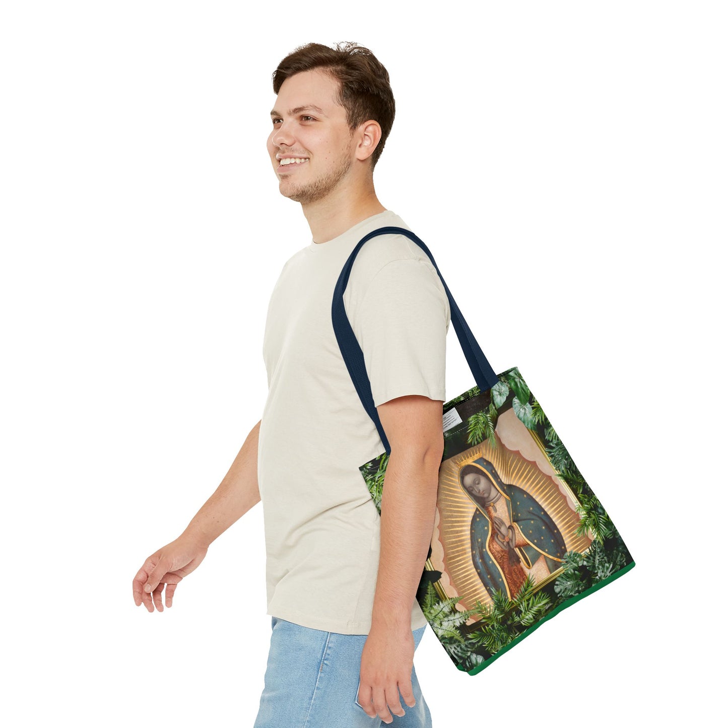 Religious Our Lady of Guadalupe Tropical Tote Bag - 3 Sizes