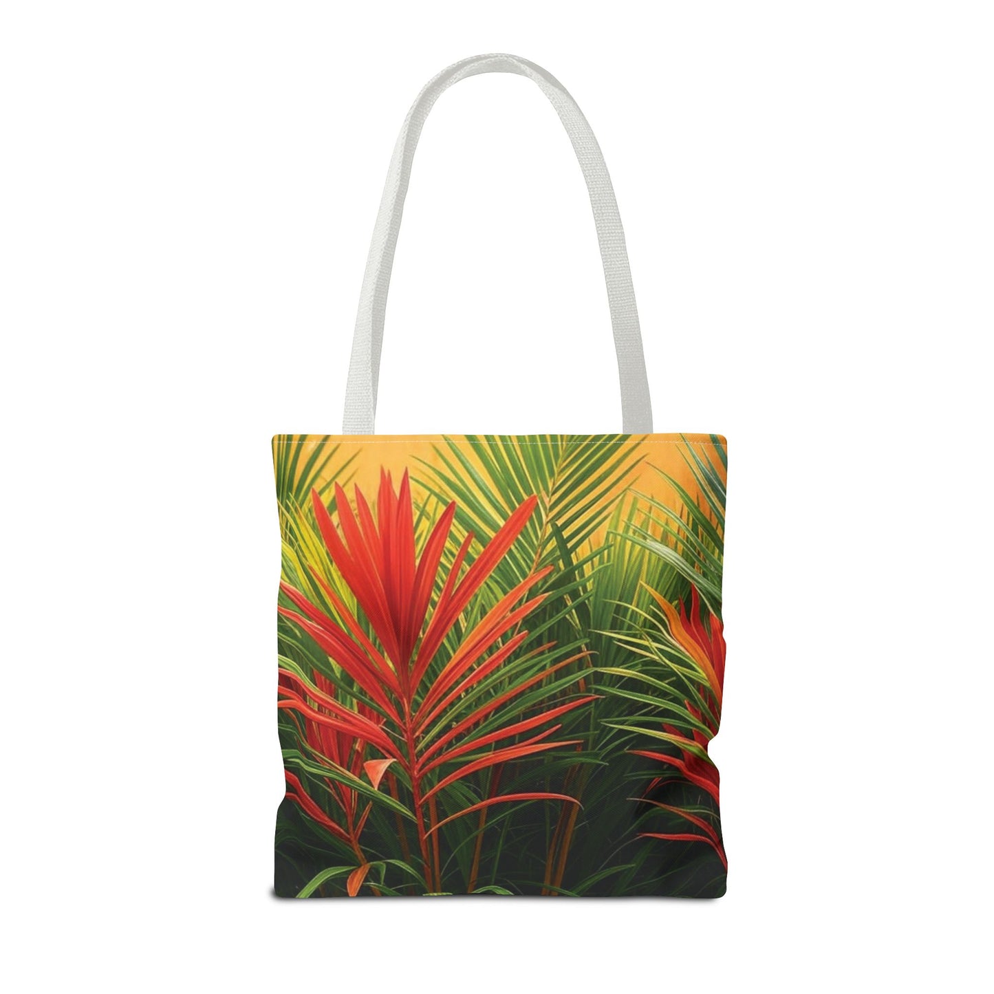 Red Flame Palm Tote Bag - 3 Sizes