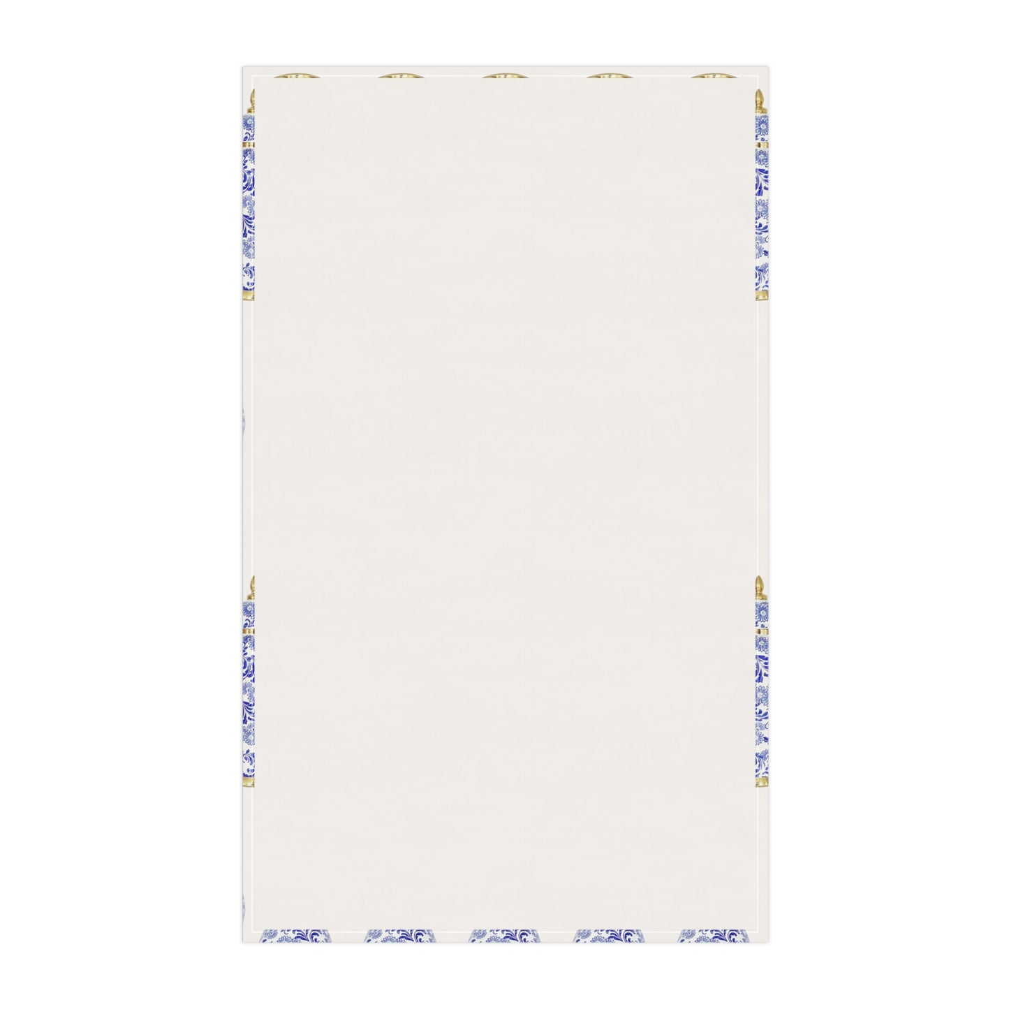 Tea Towels (cotton, poly), Blue and Gold Ginger Jar repeat white