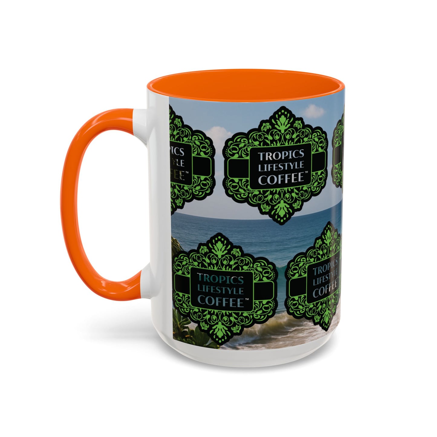 Accent Coffee Mug (11, 15oz), 8 Colors - Tropics Lifestyle Coffee, Meet You There