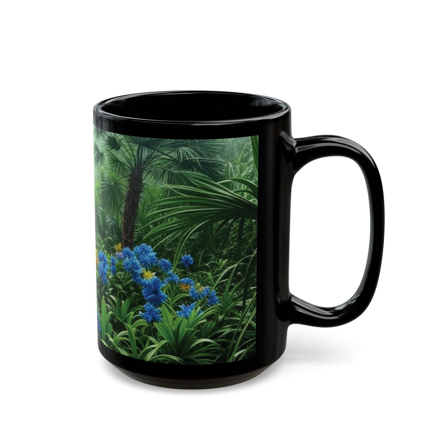 Black Coffee Mug - After a Rainforest Rain/Macro