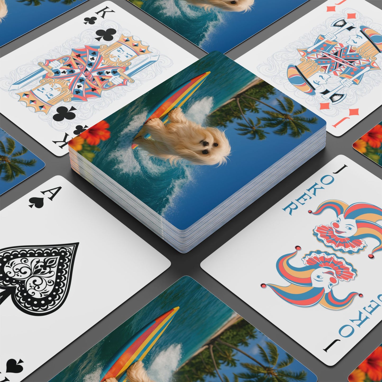 Poker Playing Cards - Puppy Ariel the Dog Surfer