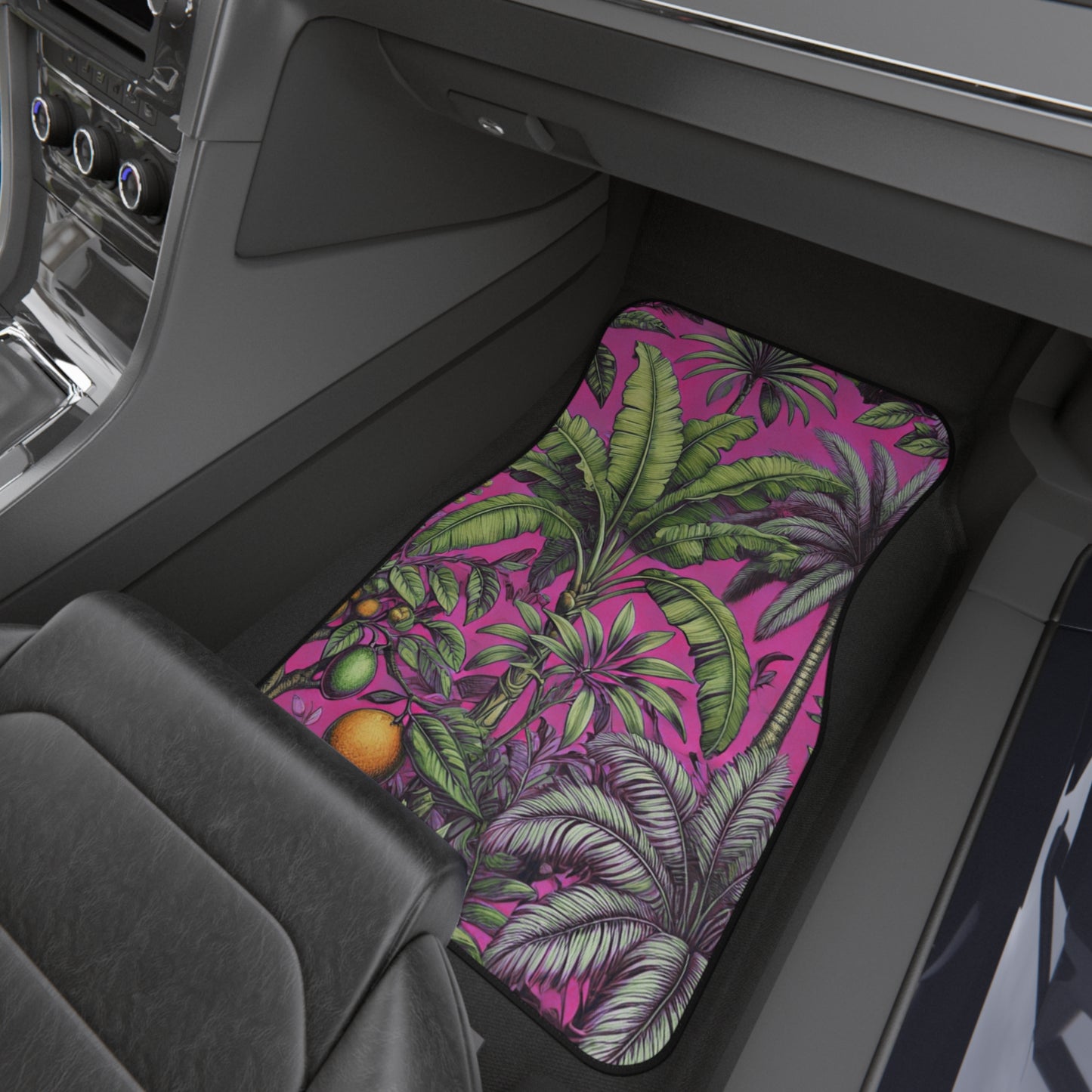 Tropical Fruit/Hot Pink Car Floor Mats - SET of 2