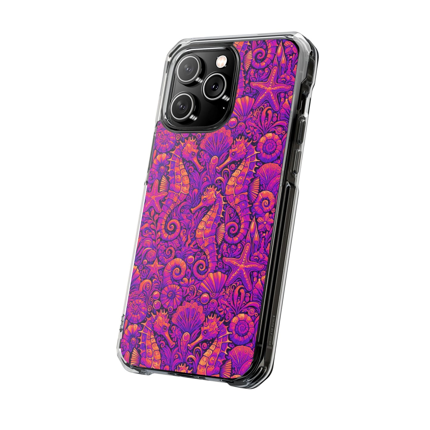 Seahorses/Heatwave Magnetic Clear Phone Case, Many Models