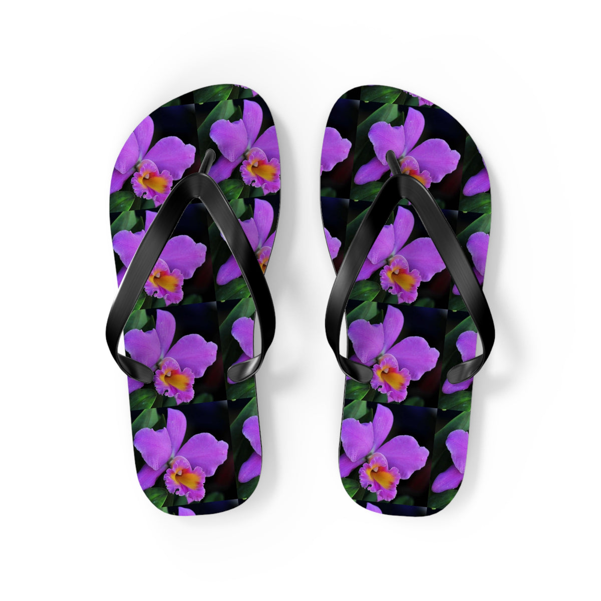 Flip Flops - Purple Orchids Majesty