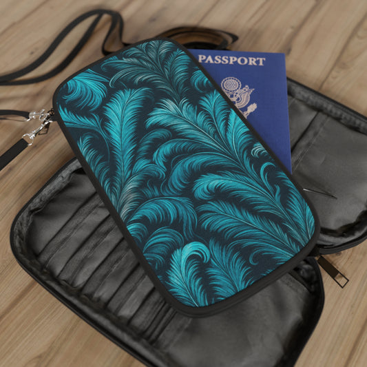 Passport Wallet – Perfect for Travelers & Adventurers / Palms Rocco Turquoise