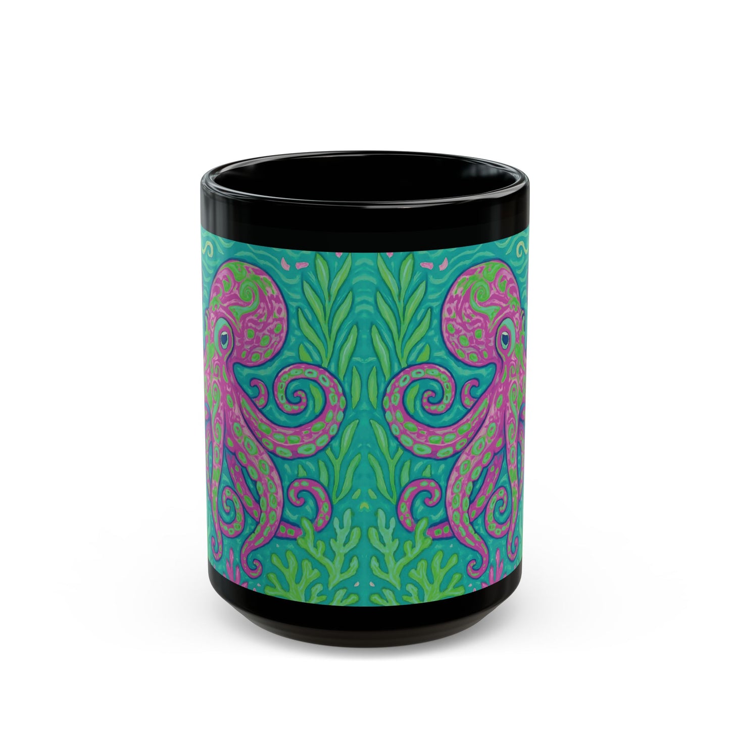 Black Coffee Mug - Purple Kraken Joe