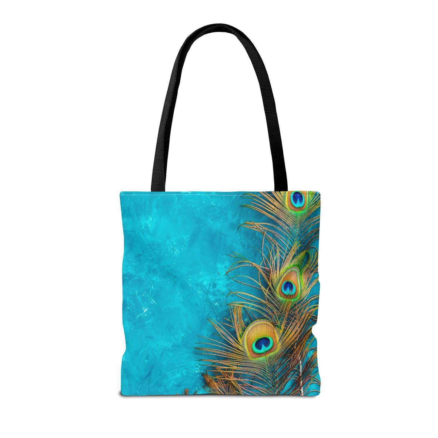 Peacock Turquoise Glow Tote Bag - 3 Sizes