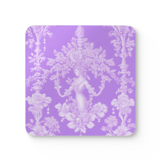 Coaster Set - Pearl Lady Toile, Lavendar