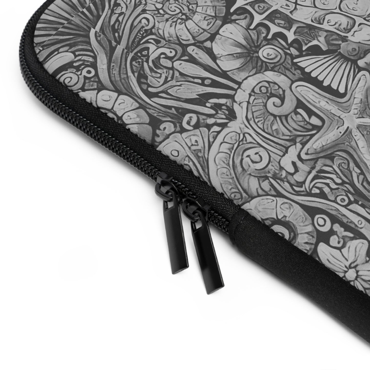 Tropical Laptop Sleeve, 5 Sizes - Perfect for Beach Lovers & Students / Seahorses, Noir