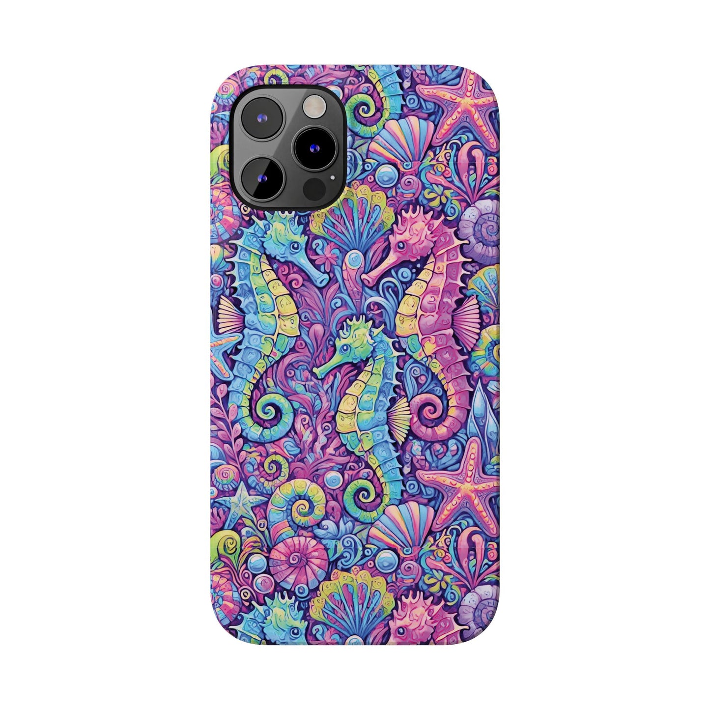 Slim Phone Cases - Seahorses, Fantasy POP