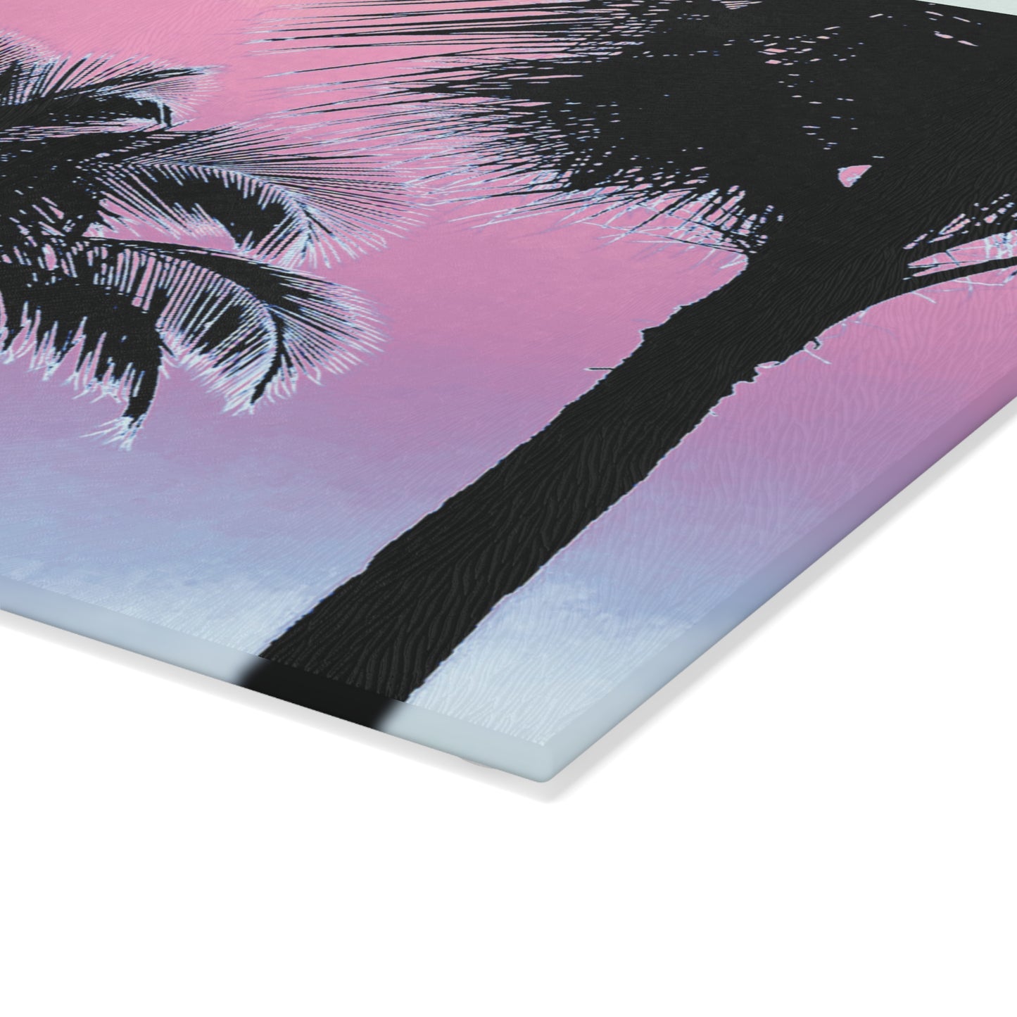 Glass Cutting Board, 2 sizes - Palm Glow/Pastels
