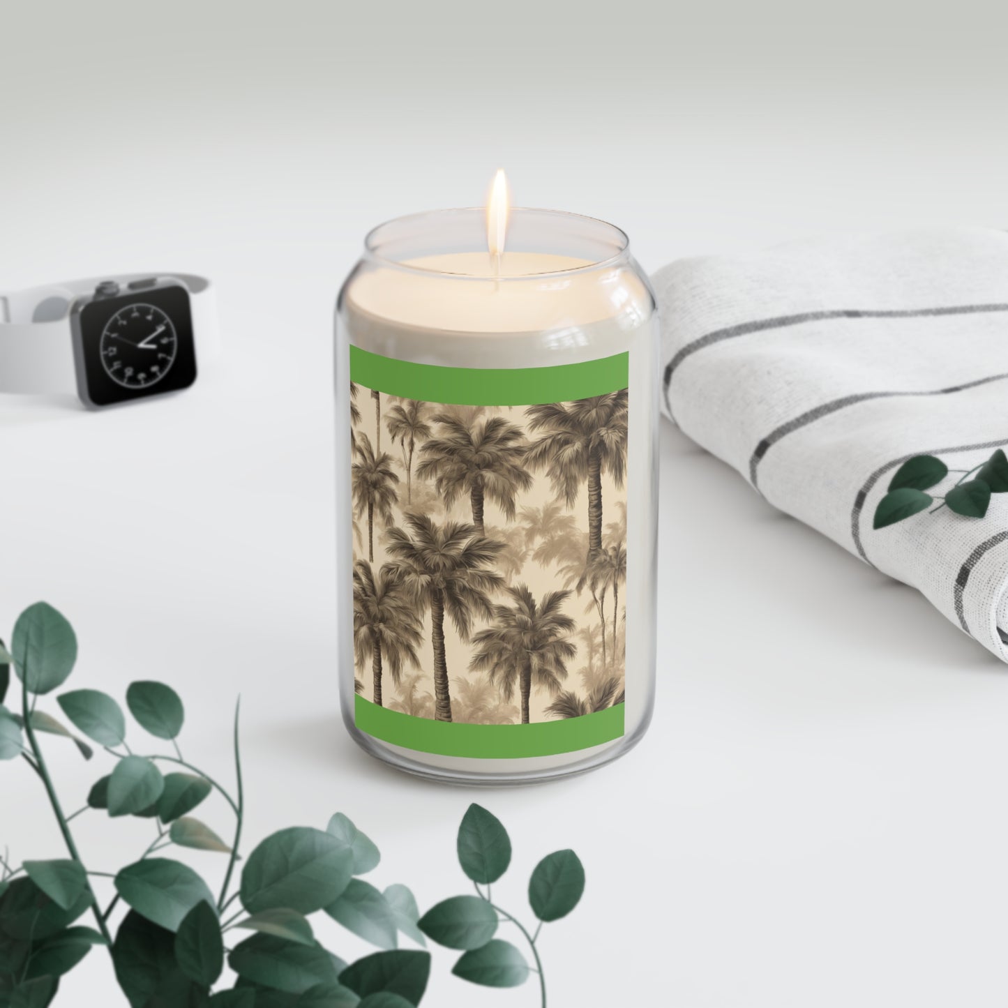 Scented Candle, 13.75oz - Lisa's Fluffy Palms, green