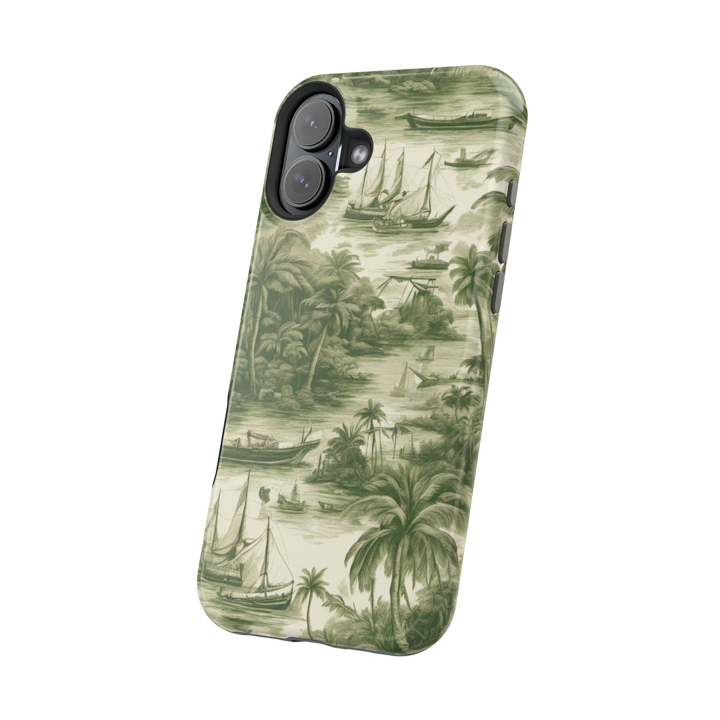 Magnetic Tough Cases, Tropical Toile #1, Green, Various Models