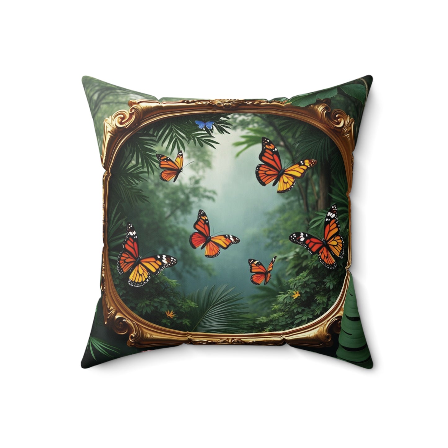 Decorative Pillow - Accent Cushion, 4 Sizes / Framed Monarch Gathering