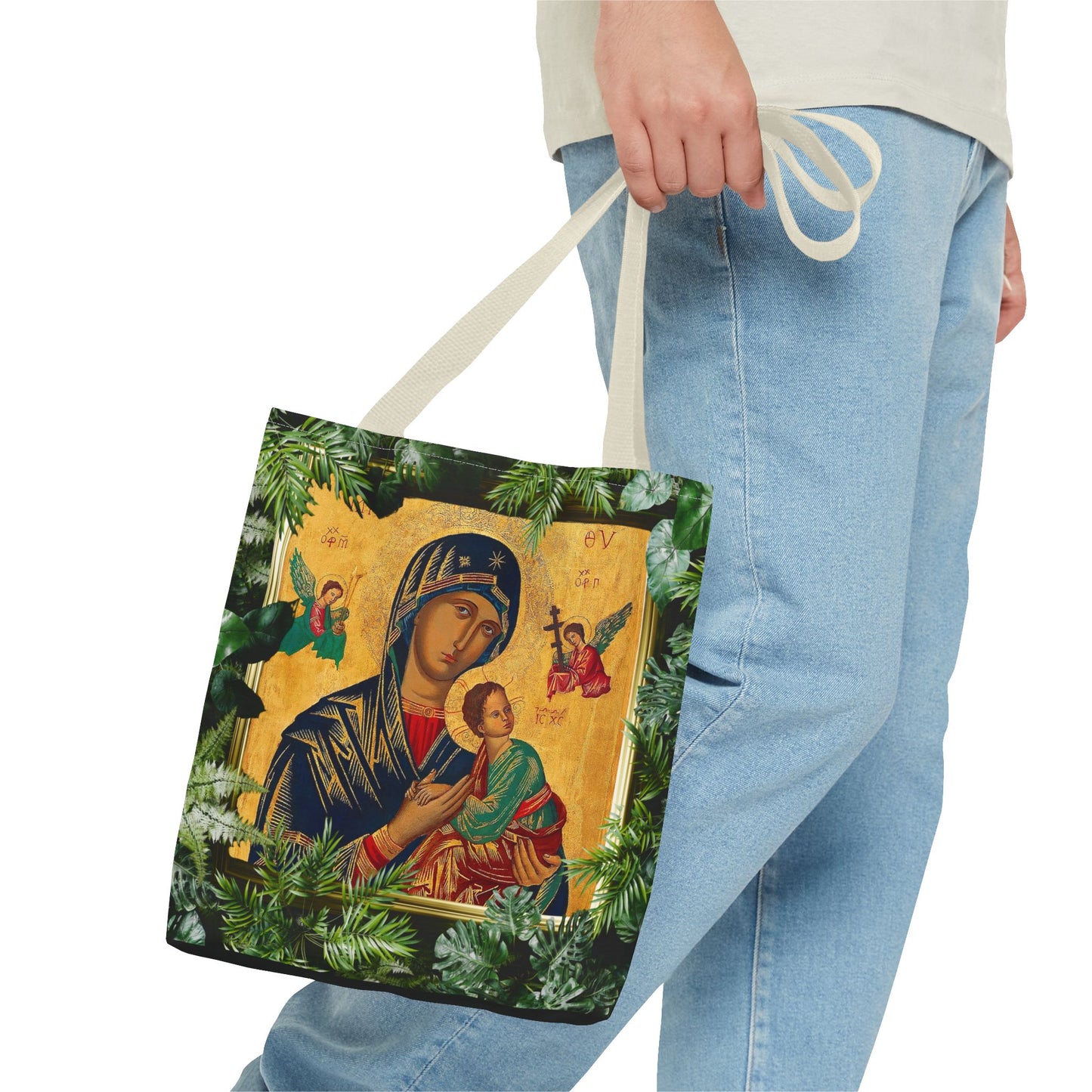 Religious Our Lady of Perpetual Help Tropical Tote Bag - 3 Sizes