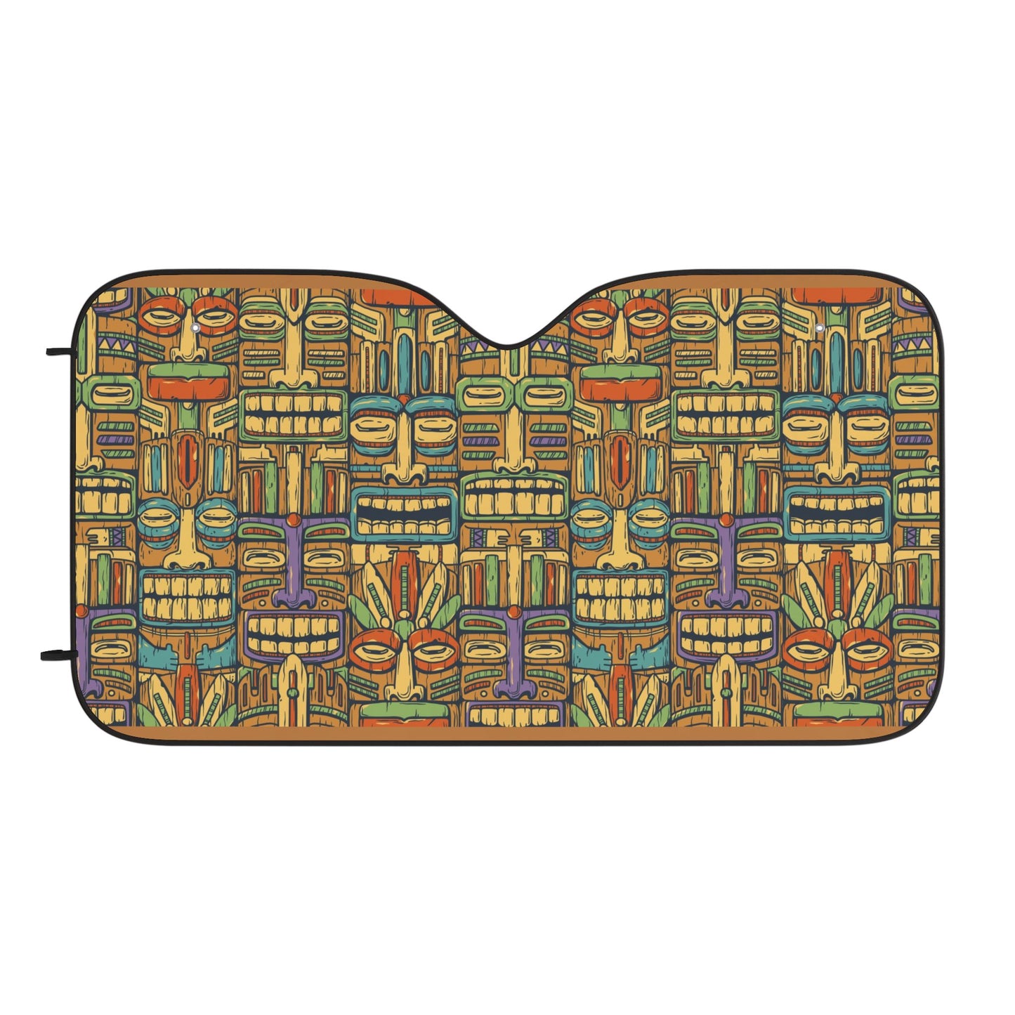 Tropical Car Sun Shades / Colorful Tiki Totems